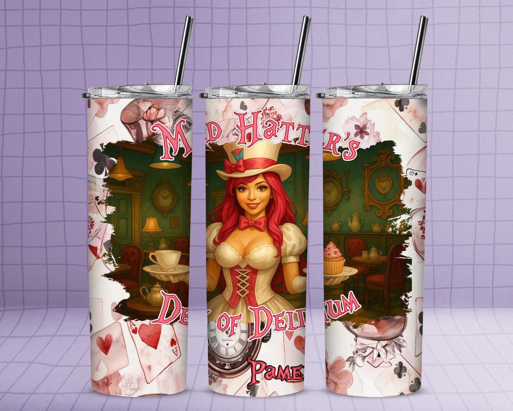 Mad Hatter’s Den of Delirium Wonderland Tumbler – 4 Designs - Image 7