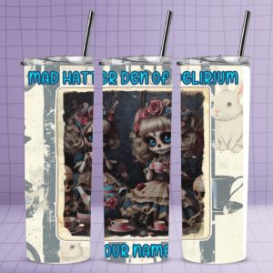 Mad Hatter’s Den of Delirium Wonderland Tumbler – 4 Designs