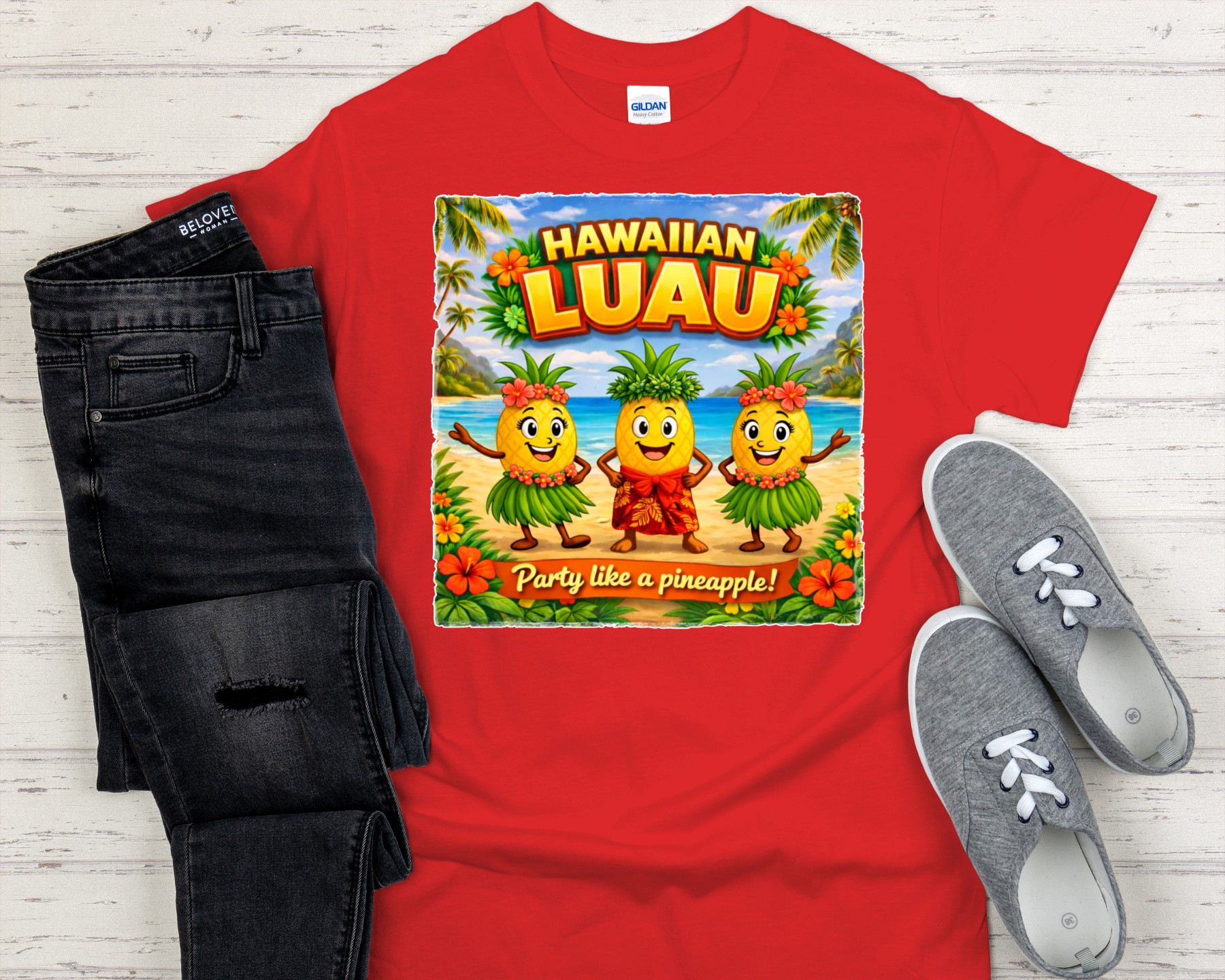 Hawaiian Luau Party Tee - Image 7