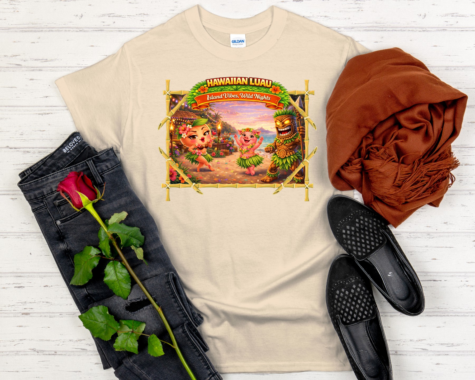 Hawaiian Luau Party Tee - Image 3