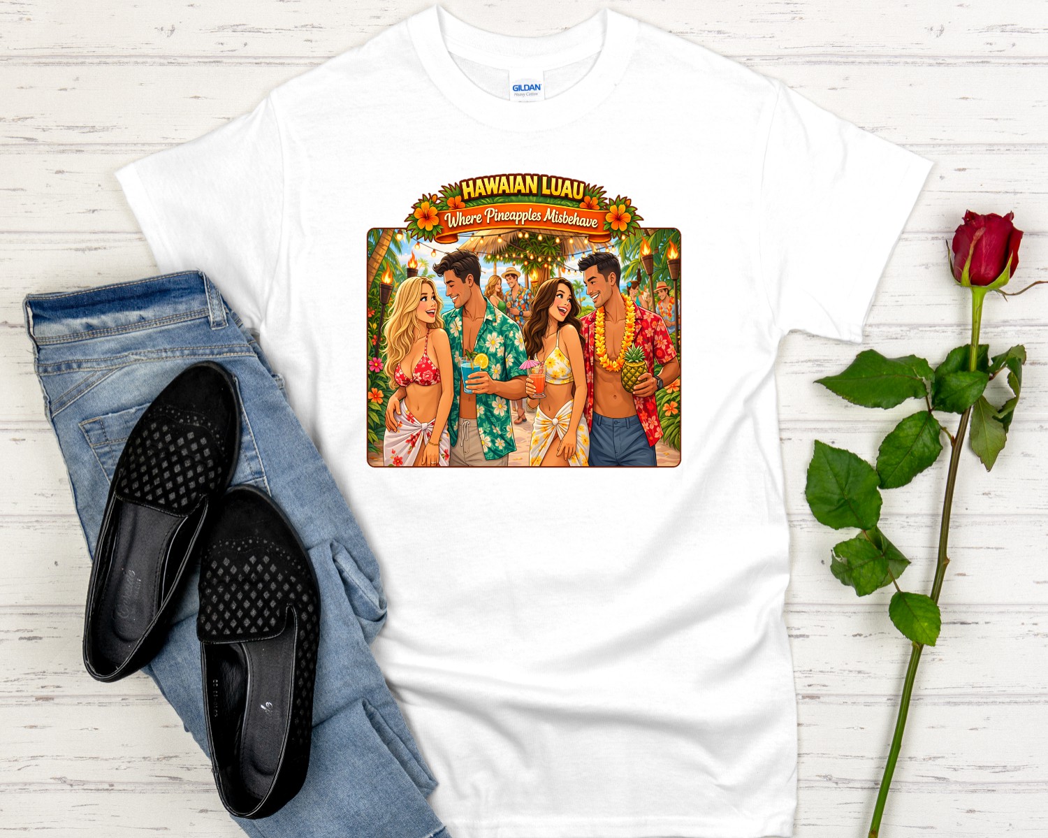 Hawaiian Luau Party Tee - Image 9